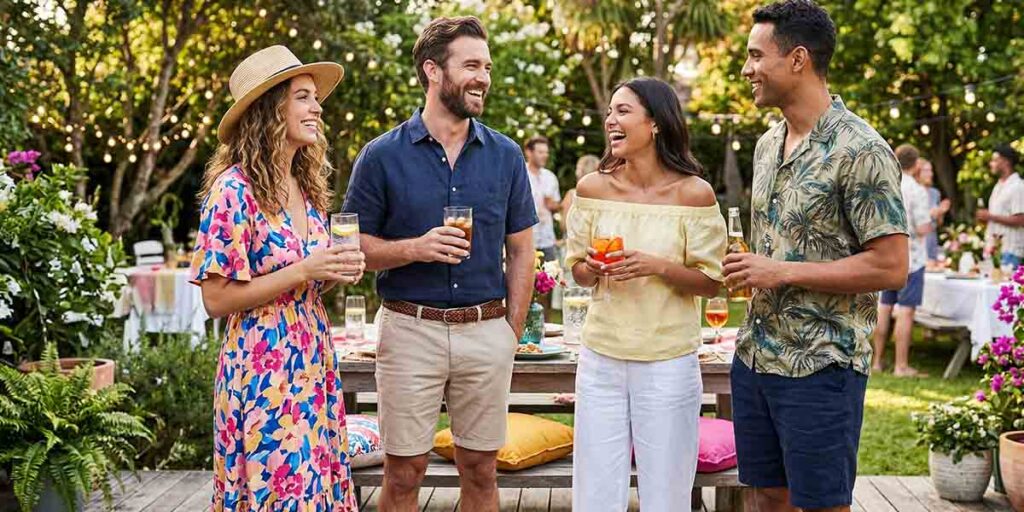 What to Wear to Outdoor Summer Parties Without Embarrassing Sweat Stains