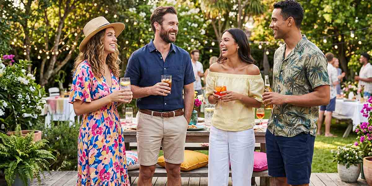 What to Wear to Outdoor Summer Parties Without Embarrassing Sweat Stains
